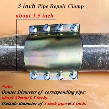 Water Pipe Repair Clamp for 3 inch Pipe(OD of The Applicable Pipe is 3.5 inch),Leak Sealer for Pipes and Plumbing,Suitable for PE/PPR Pipes,Steel Pipes,Iron Pipes