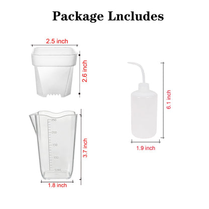Niiiice 16 Pack 2.5" Mini Clear Self Watering Plant Pots, Plastic Planters with Bottom Water Tray & Watering Rope, Nursery Planting Pot for Indoor Out Door Plants