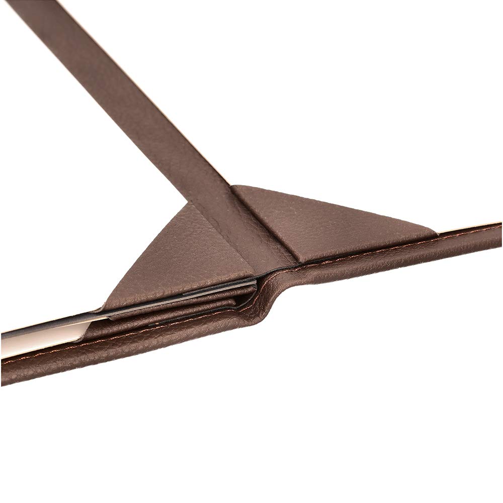 Menu Covers Made of Premium Faux Leather (10-Pack) - 8.5" X 11" - 4 Views - Brown