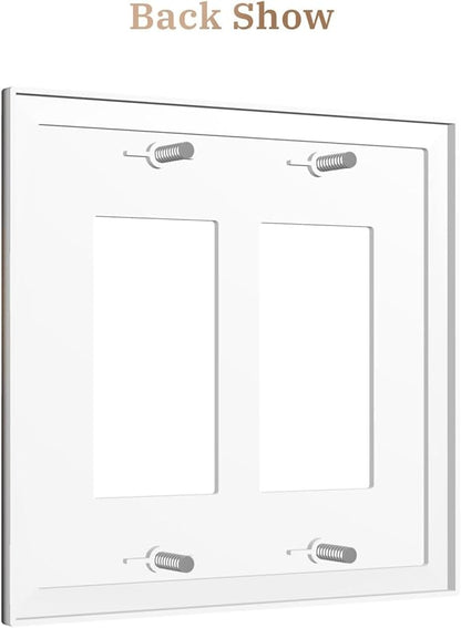 Decorative Art Light Switch Covers Wizard’s Hat & Spellbooks 2 Gang Dual Rocker Outlet Switch plate Faceplate GFCI for Home Decor