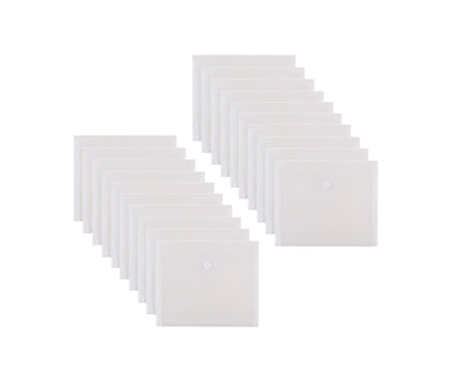 YESSART 8.5 x 11 Letter Sized Clear Plastic Envelopes with Expanding Gusset Document File Storage Holder 20 Pack Hook Loop Closure