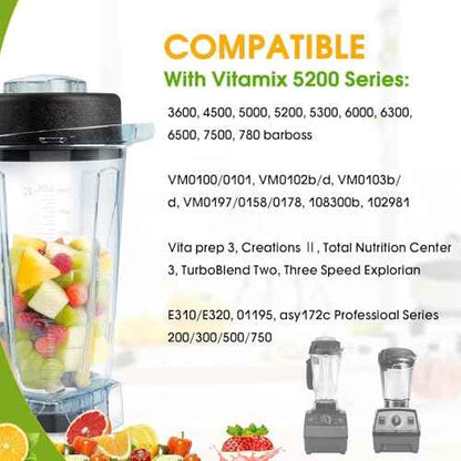 For Vitamix Blender Pitcher 64oz, Replacement Parts for Vitamix 5200 5000 6500 7500 750 Classic Explorian Vita-Prep vm0101 vm0102 vm0103 vm0197 E310