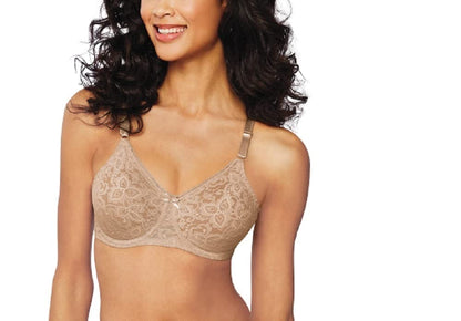Bali Women's Underwire Bra, Lace 'N Smooth, Lace Full-Coverage Bra with Stay-in-Place Straps