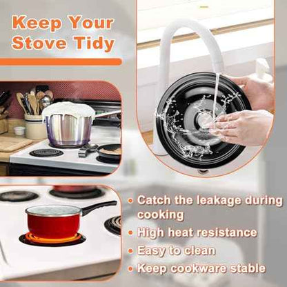 W10290350 W10290353 Porcelain Burner Drip Pans & MP22YA Electric Range Burner Element Unit Set & 330031 Range Burner Receptacle Kit by Cenipar-Compatible with Whirlpool Frigidaire Range Oven/Stove