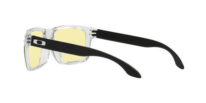 Oakley Men's OO9244 Holbrook Low Bridge Fit Rectangular Sunglasses, Clear/Prizm Gaming, 56 mm