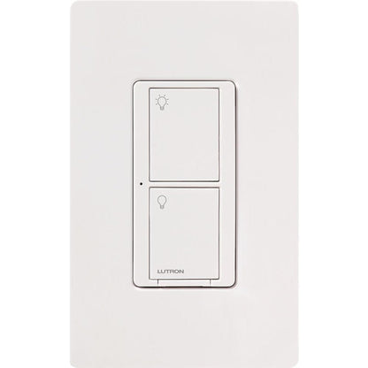 Lutron Caseta Original Smart Light Switch (Lutron Smart Hub Required), for Home, LED Lights, and Fans, 6 Amp, Single-Pole/3-Way, Neutral Required, PD-6ANS-WH, White
