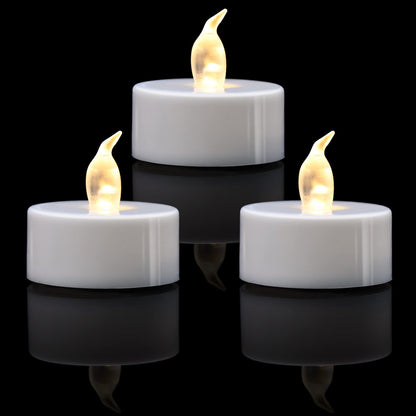 KOABY 50 Pack Warm White LED Tea Lights, Last 100H+, Flickering Flameless Battery Operated Tea Lights for Decor