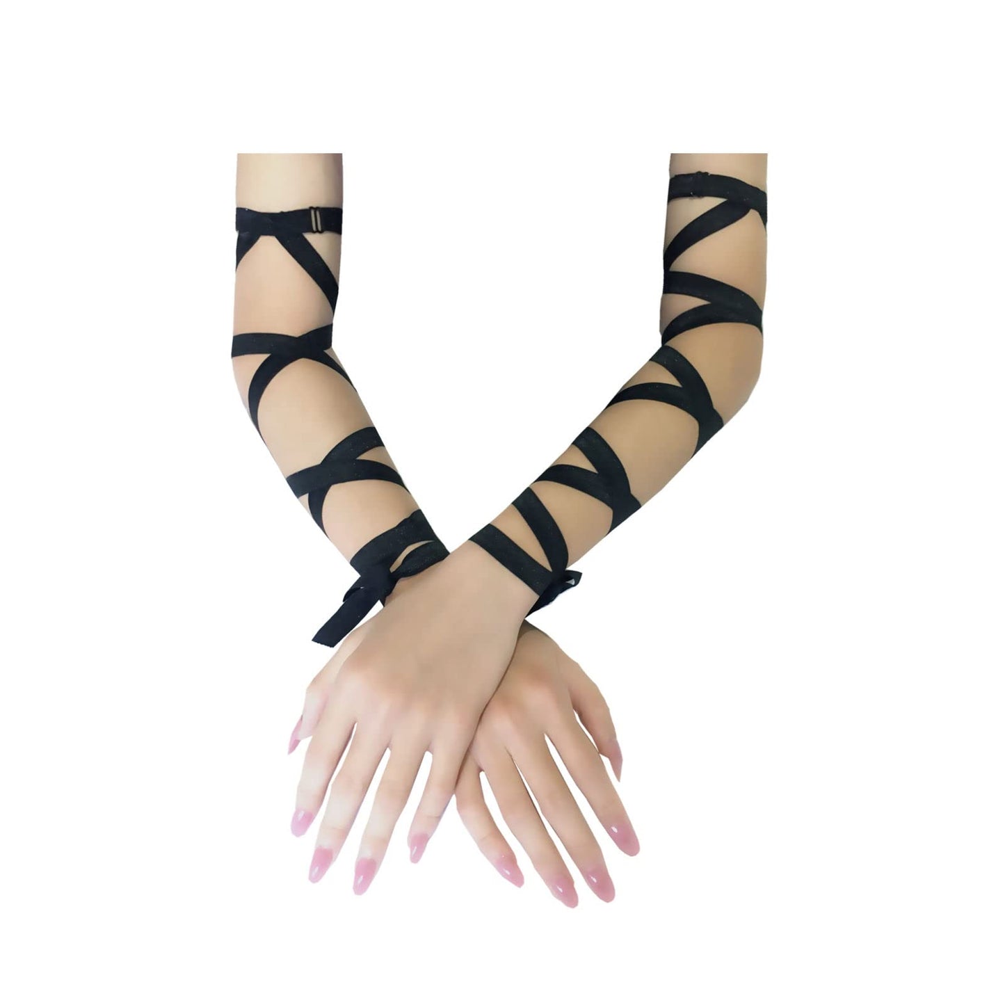 Kukensammy Women's Arm Wraps Rave Plus Size Adjustable Simple Elasticity Sexy Strappy Special for Party Dance Cosplay Festival