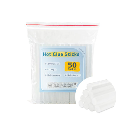 Hot Glue Sticks, Mini Glue Sticks for Glue Gun Low High Temp, Clear Small Glue Sticks Bulk for Crafts DIY and Repairs, 0.27'' x 4'', Pack of 50