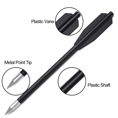60PCS 6.3 Inch 50-80LB Mini Archery Crossbow Bolts Set with Sharp Metal Tip, Reusable Durable Arrow Dart for Shooting Target Practice, Small Hunting Game, Outdoor Fishing