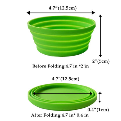 Ecoart Silicone Expandable Collapsible Bowl for Travel Camping Hiking, Blue (1 Pack)