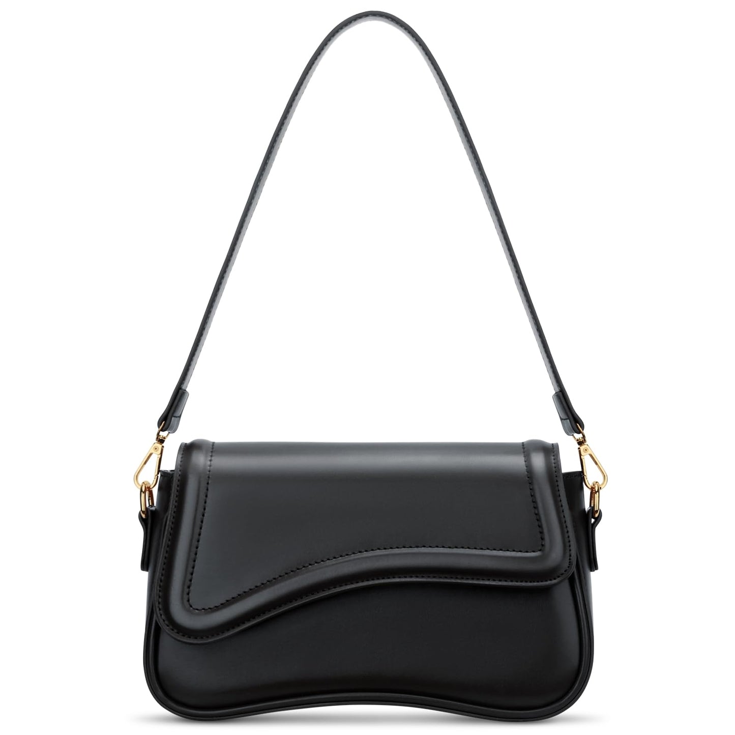 KKXIU Shoulder Bag for Women Small Clutch Purses Cute Hobo Handbag Trendy Underarm Bag-Black