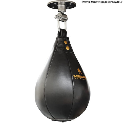 Meister SpeedKills Leather Speed Bag w/Lightweight Latex Bladder - Black - Large (10.5" x 7") (26.7 cm x 17.8 cm)