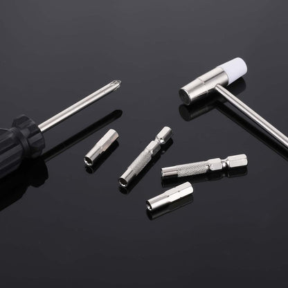 8Pcs 1/4 to 4mm Bit Adapter, Hex Screw Driver Bits Adapter Magnetic 1/4 to 4mm Drill Extension Bit Holder for Precision Bits Set
