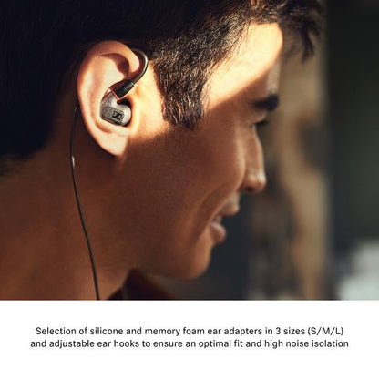 Sennheiser IE 600 In-Ear Audiophile Headphones - TrueResponse Transducers for Equisitely Neutral Sound, Includes balanced cable, Gray, Black