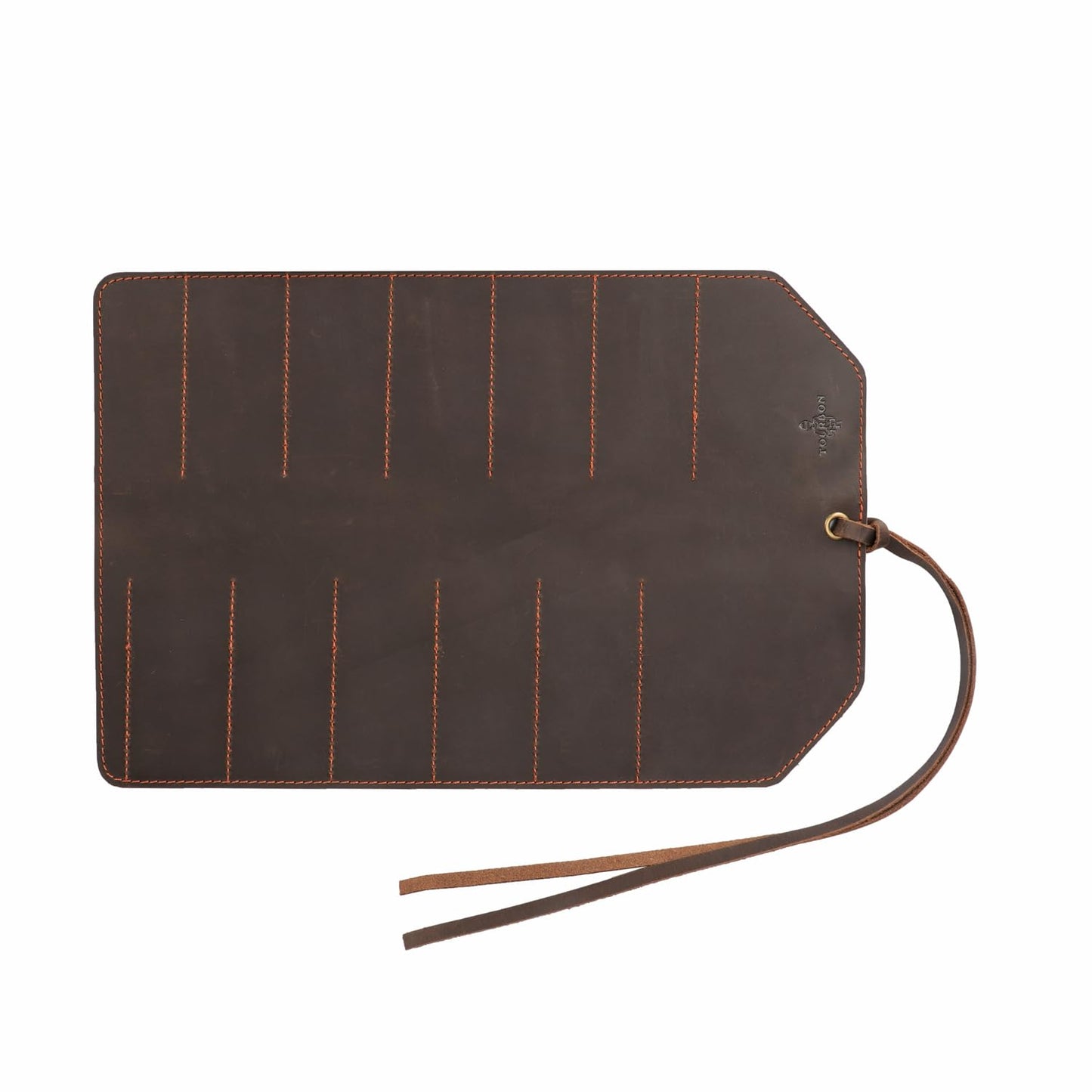 Tourbon Full Leather Knife Roll Carving Tool Organizer Craft Carrier Storage Bag Case with 10 Slots