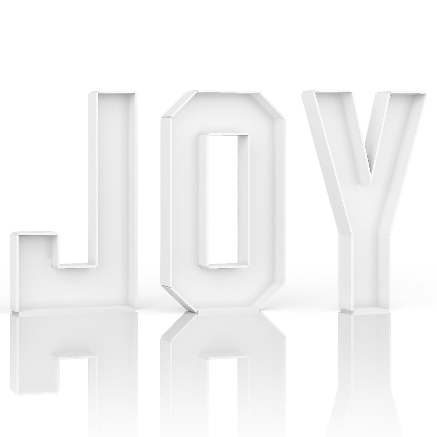 Joy Letters for Christmas Party Decorations, 13.7 Inch Charcuterie Cardboard Letters Fillable Paper Mache Letter Trays for Cookies Candy Cake Food Display Letter Box for Xmas New Year Holiday Party