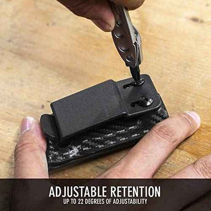 Clip & Carry Kydex Multitool Sheath for Leatherman Wingman/Sidekick/REBAR/REV - Made in USA (Multi-Tool not Included) EDC Multi Tool Sheath Holder Holster Cover (CF Black)