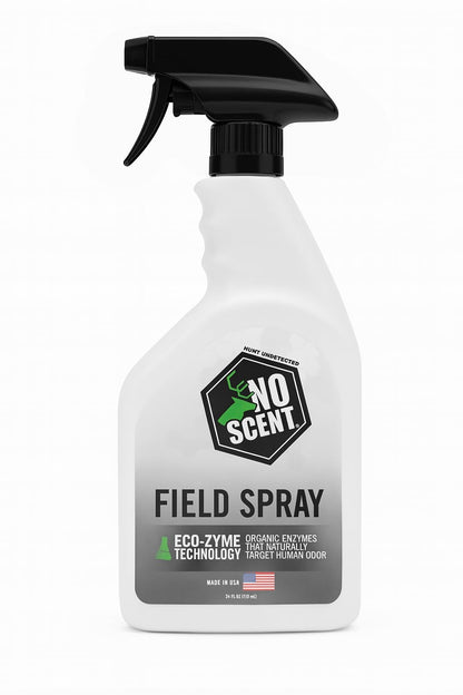 No Scent 24oz Field Spray. Hunting Accessories, Odor-Eliminating Hunting Spray, Enzyme Encapsulation of Human Odor, Scent Elimination