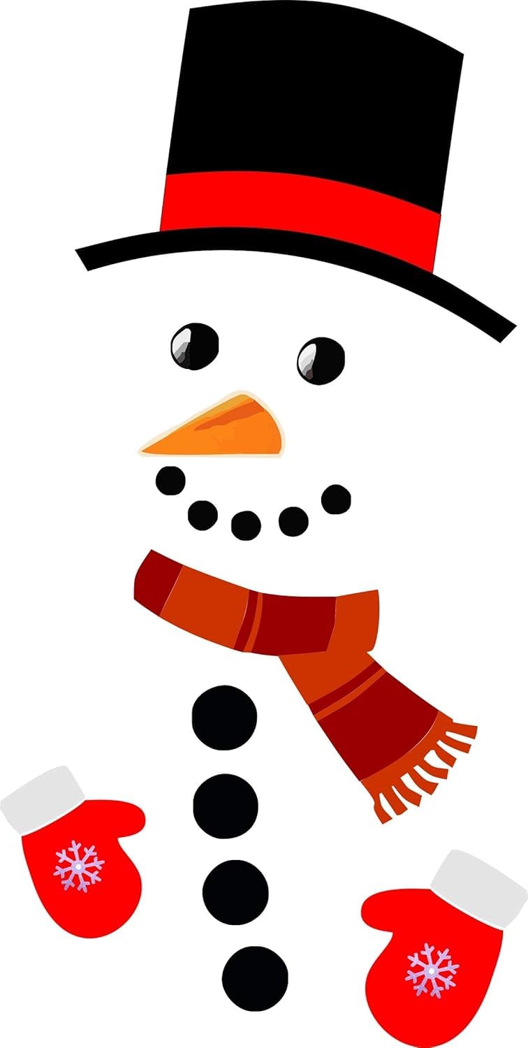 Christmas Snowman Wall Decals Snowman Refrigerator Stickers Christmas Glass Window Sticker Window Door Refrigerator Wall Decorations