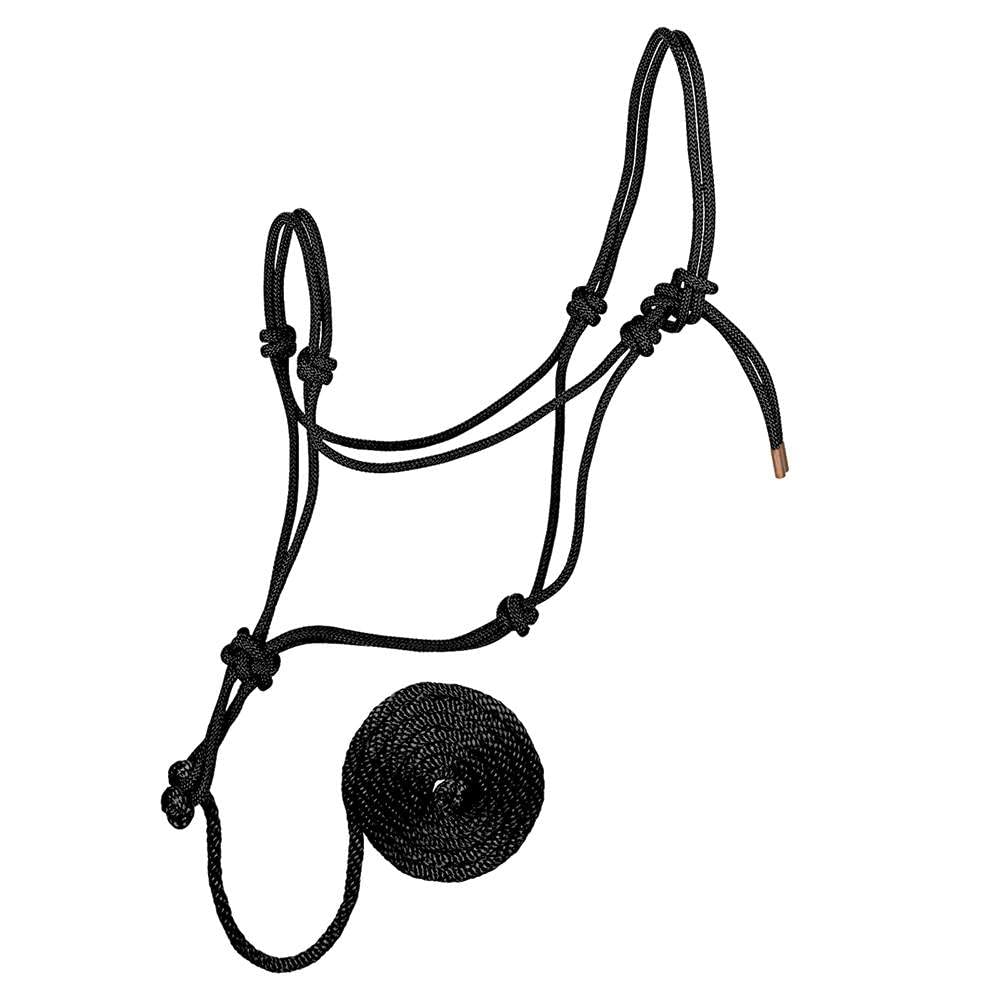 Weaver Leather Diamond Braid Rope Halter and Lead, Black one_Size