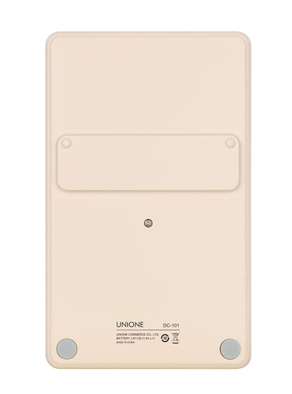 UNIONE Pocket & Desktop Beige Calculator with a Bright LCD, Dual Power Handheld Desktop. Color. Business, Office, High School