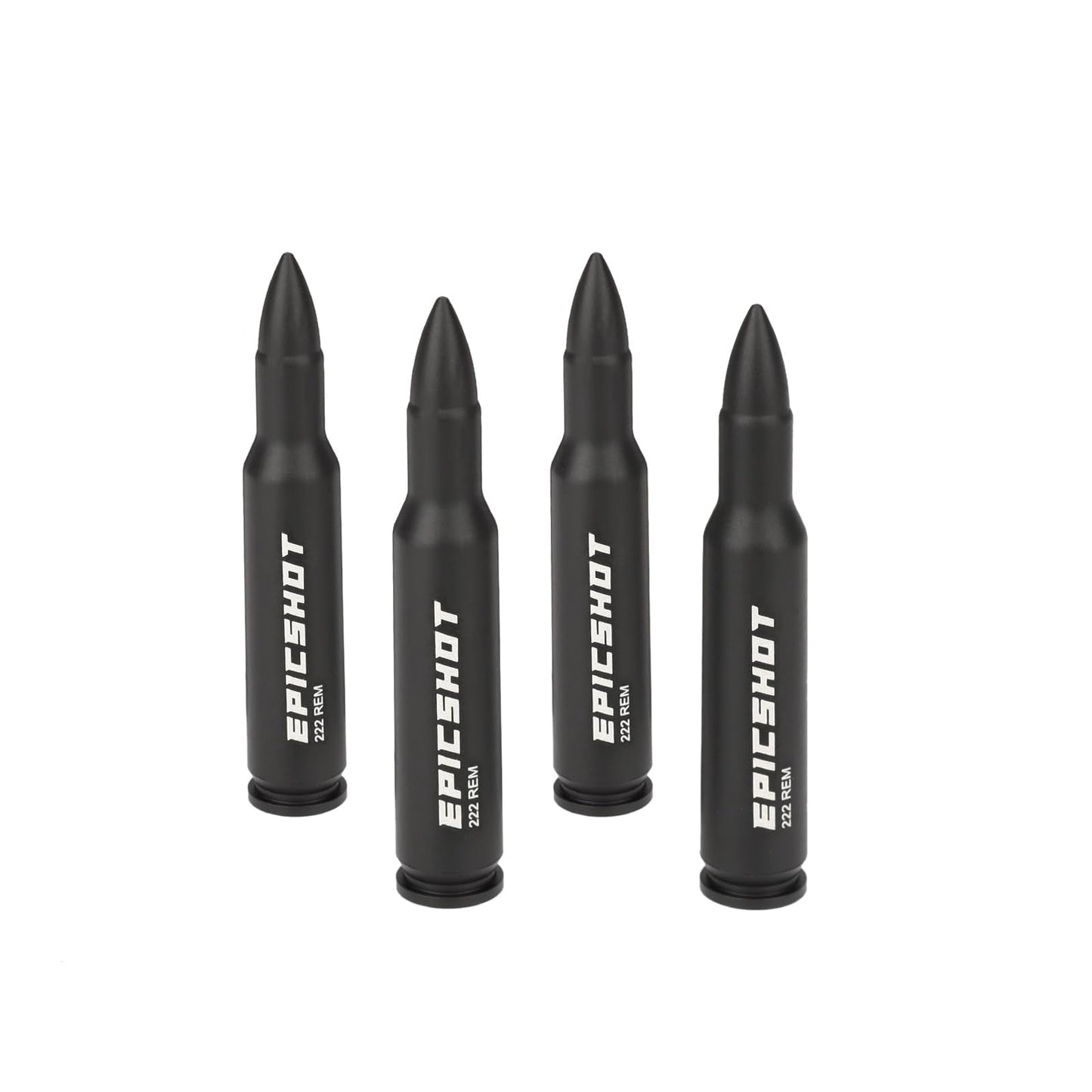 Epicshot Premium Training Metal Snap Caps Black Dry Fire Training Dummy Rounds Practice Safe Loading Firing (222 Rem 4pk)