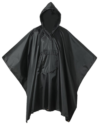 Lenotos Military Poncho, Waterproof Camouflage Army Poncho, Multi Use Rip Stop Military Rain Poncho (A-2001)