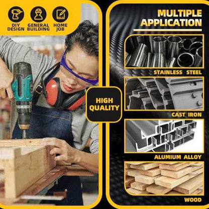 3/4" Cobalt Drill Bit, 1/2" Reduced Shank with 3-Flats,Suitable for Drilling in Hard Metal, Stainless Steel, Cast Iron,2 Pieces