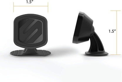 Scosche MMWSM-2PKXCES0 MagicMount Select Magnetic Car Phone Holder Mount for iPhone and Android - 2 Pack - Secure Magnetic Cell Phone Mount for Car Window or Dash - Universal 360° Adjustable Head