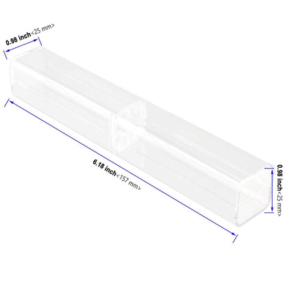 KOHAND 50 Pcs Acrylic Pen Boxes, Single Clear Plastic Pen Case Container, Empty Transparent Ballpoint Pen Gift Display Storage Boxes for School Office Business Supply
