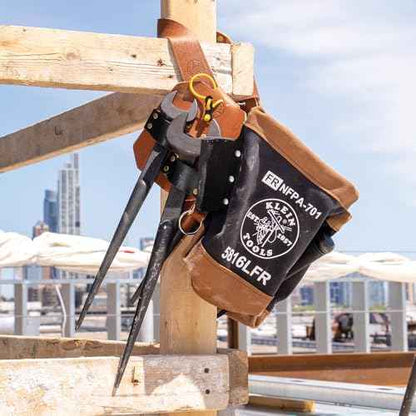 Klein Tools 5860 Spud Wrench Holder, Heavy-Duty Leather Tool Holder with Tucked Tunnel Loop Design
