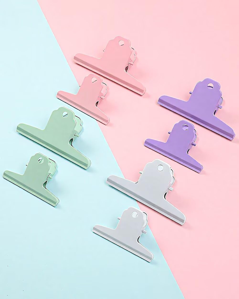 4PCS Extra Large Binder Clips Metal Bulldog Clips Large Paper Clamps Holder Chip Clips for Home School Office Drawing Bag 3inch