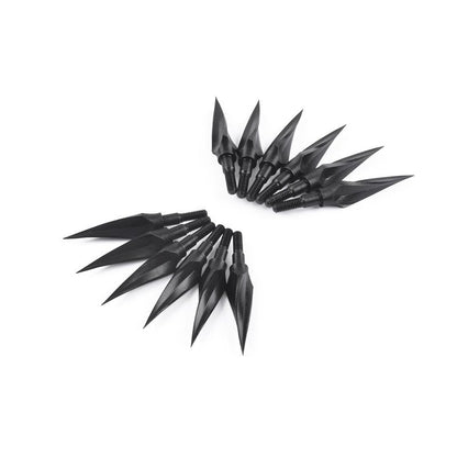 12 Pack Hunting Broadheads 100/120/125/150 Grain Traditional Archery Arrow Tips for Compound Recurve Bow Crossbow Shooting Black