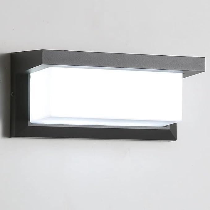 Outdoor Wall Sconce Light 20w Exterior Light Fixtures 2000Lm 6500K LED Porch & Patio Lamps Wall Mount IP65 Waterproof for House Outside Front Door