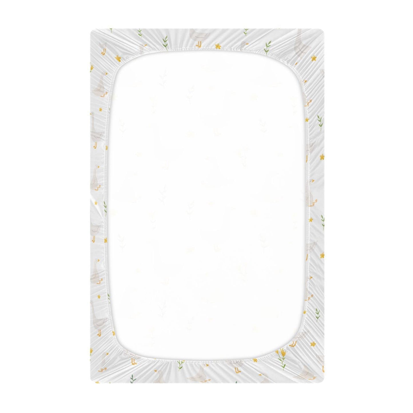 Burbuja Goose Bird Twig Crib Sheet for Boys Girls, Fitted Crib Sheet 28 x 52 in for Standard Crib & Toddler Bed Mattresses, Soft & Breathable