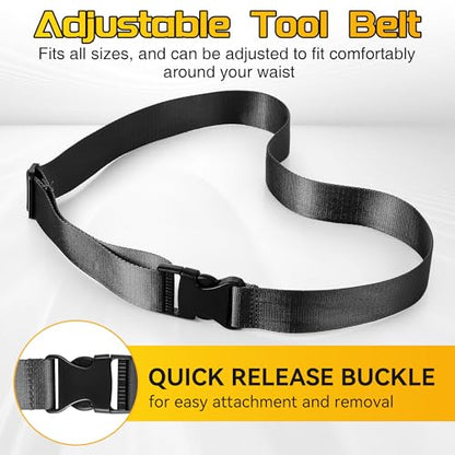 Feekoon Upgraded Window Cleaning Holster with Belt and Quick Connect Leg Strap, Detachable Side Bucket on an Adjustable Belt, Window Washing Tool, Hold All Generic Squeegees and Scrubbers