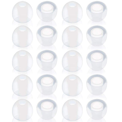 Bluecell 10 Pairs Small Clear color Silicone Replacement Ear Buds Tips for Audio-Technica Skullcandy Monster Sony Ultimate Ears Sharp Sennheiser Plantronics TDK Phillips Panasonic Denon Griffin JVC
