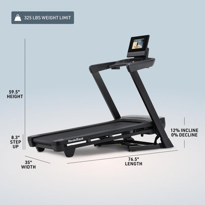 NordicTrack T Series 10 Treadmill with 10" Tilting Touchscreen and Compact Design