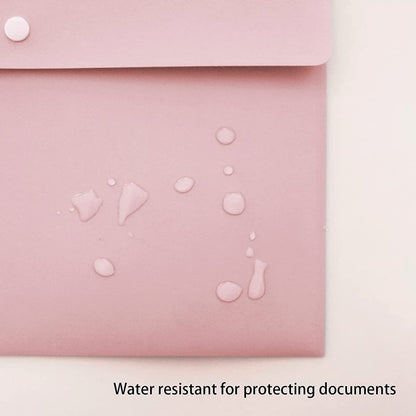 VANRA Poly File Folders Letter Size File Jackets Organizer Plastic Envelope A4 Flat Document Holder with Snap Button Closure (Pastel Pink, Pack of 5)