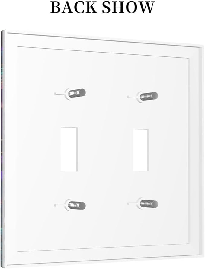 Fantasy Mushroom Forest Glowing Butterfly Double Toggle Light Switch Cover Decorative 2 Gang Wall Plate Electrical Switchplate Faceplate for Bathroom Kitchen Decorate Accessories