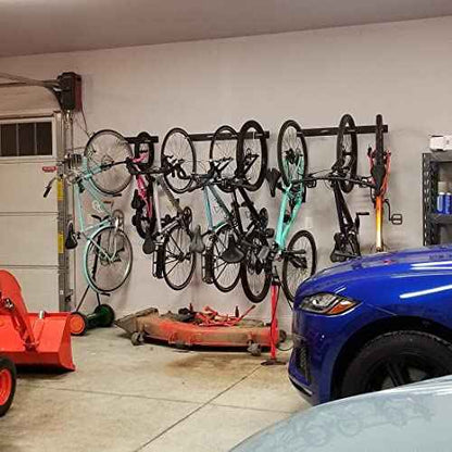 StoreYourBoard Bike Storage Rack, 4 Bike Racks for Garage, Solid Steel Extra Heavy Duty BLAT Bike Rack - Garage Wall Mounted Bicycle Storage, Up to 200lbs, 32-inch