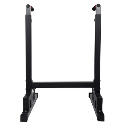 BalanceFrom Multi-Function Dip Stand Dip Station Dip bar with Improved Structure Design, 500-Pound Capacity, Black