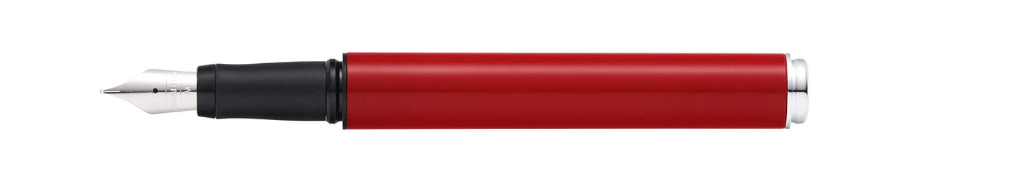 Sheaffer Pop Glossy Red Fountain Pen with Chrome Trim and Medium Nib