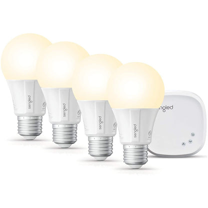 Sengled Smart Light Bulbs, Zigbee Hub Required, Works with Alexa and SmartThings, Voice Control with Google Home and Echo with built-in Hub, Soft White 60W Equivalent A19 Dimmable Smart Bulbs, 4-Pack