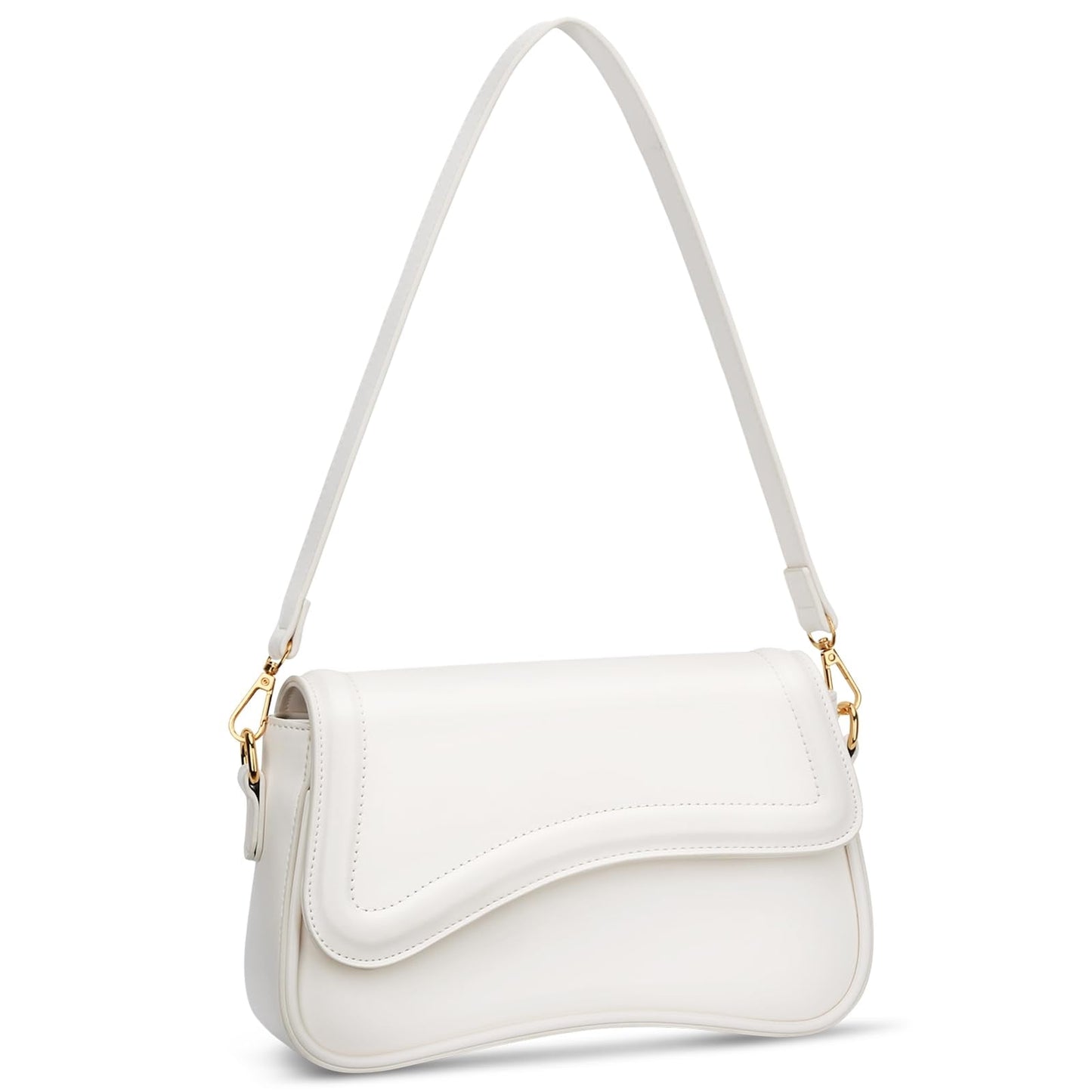 KKXIU Shoulder Bag for Women Small Clutch Purses Cute Hobo Handbag Trendy Underarm Bag-Beige