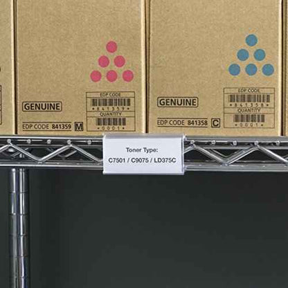 Akro-Mils 29308 Clear Protective Plastic Flat Label Holders for Wire Shelving Retail Display and Warehouses, (25-Pack)