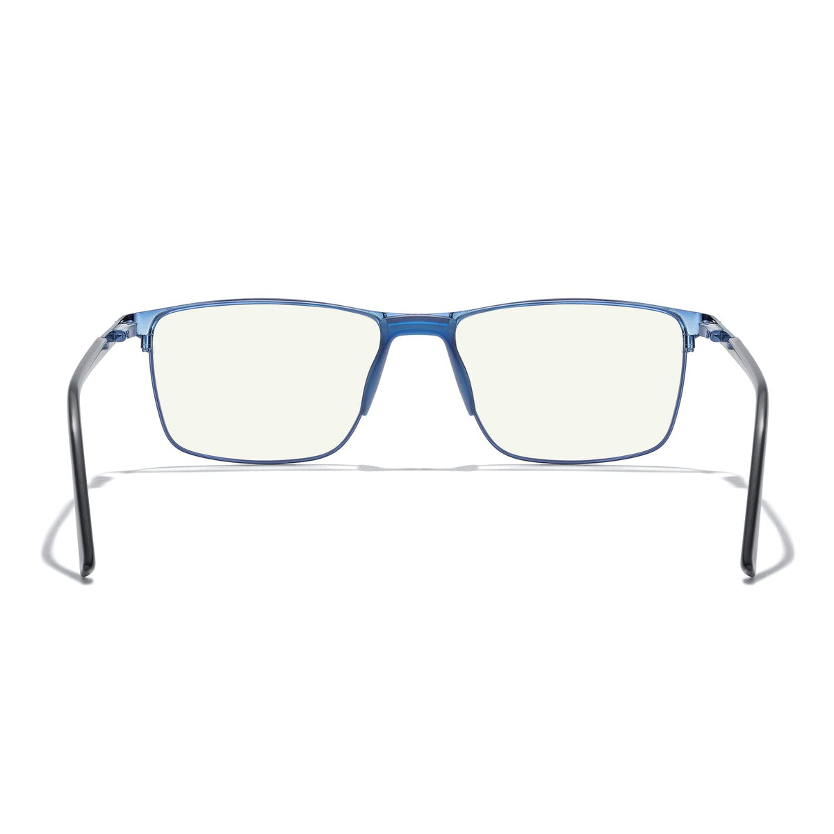 MERRY'S Fashion Blue Light Blocking Glasses - Reading Glasses Metal Frame Spring Hinge Readers for Men Eyeglasses (Blue-52MM, 2.50)