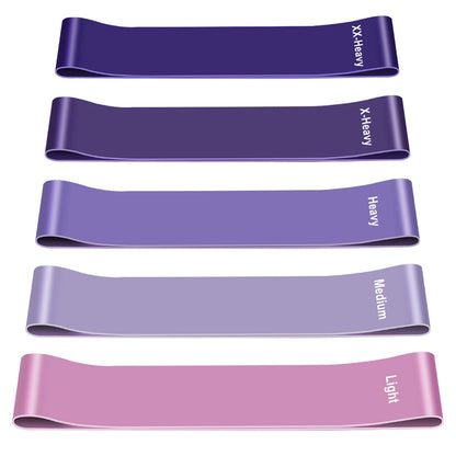 Resistance Bands, 5 Pcs Exercise Bands for Legs Glutes Arms, Skin-Friendly Resistance Fitness Exercise Loop Bands for Gym Home Yoga Pilates with Carry Bag and Instruction Guide