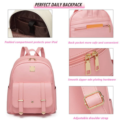 MACCINELO Girls Fashion Mini Leather Backpack Purse for Women Cute Small Backpack for Ladies Shoulder Bag over 5 years old